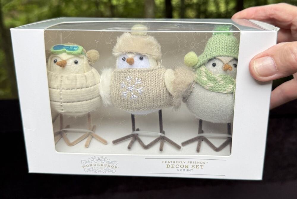 Target Wondershop Featherly Friends Mini Bird Set Holiday Decor 3pc
